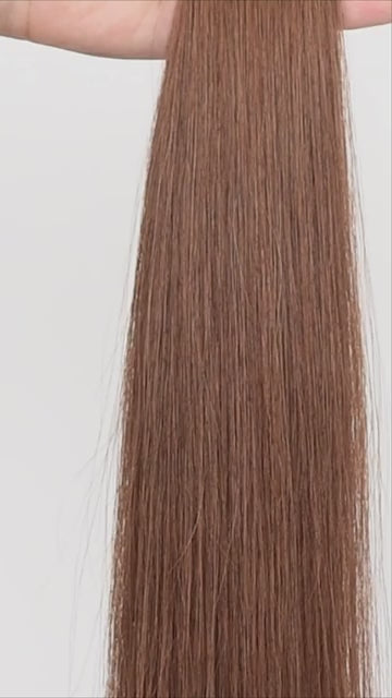 Chestnut Brown — K-Tip (Flat-Tip) — 12 in | 100g